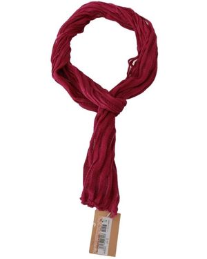 John Galliano Bordeaux Neck Wrap Shawl Foulard Schal - Rot