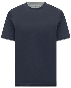 Brunello Cucinelli T-Shirts - Blue