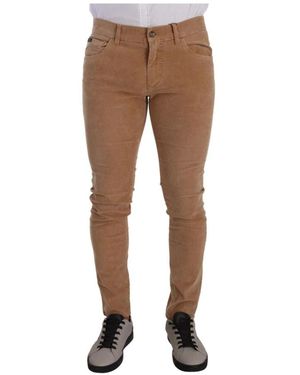 Dolce & Gabbana Slim Fit Jeans - Brown