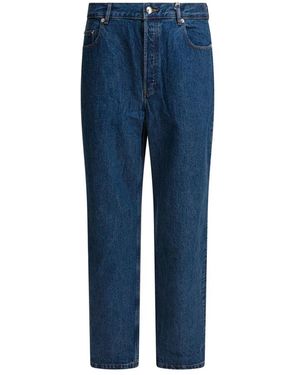 A.P.C. Blaue Stonewashed Wide Fit Jeans