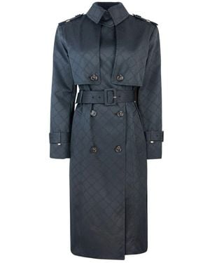 Elisabetta Franchi Trench Coats - Blue