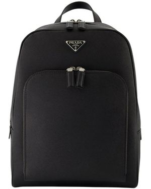 Prada Tassen ,Zwart ,Leer Saffiano Rugzak