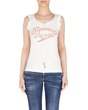 DSquared² Sleeveless Tops - White