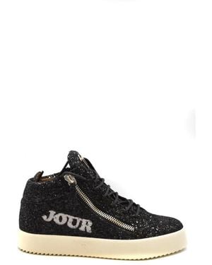 Giuseppe Zanotti Verzierte Plateau-Sneaker - Schwarz