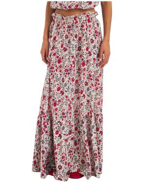 Antik Batik Rokken ,Veelkleurig ,Katoen Annie Rok - Rood