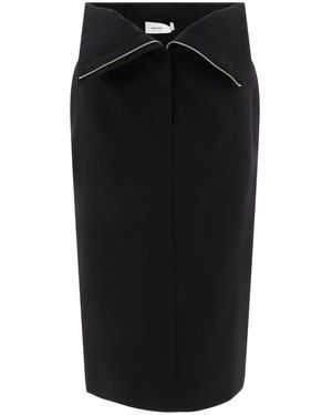 ワンピース ALEXANDER MCQUEEN Women Mid Skirts 798352Q1BAQ1000 Black Alexander Mcqueen Pleated midi skirt - Black | 684284QEACM1000