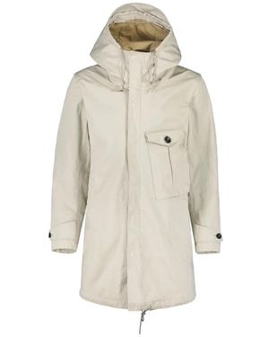 C.P. Company Jassen ,Leer Cyclone Parka - Naturel