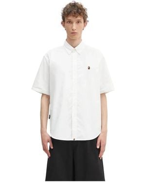 A Bathing Ape Short Sleeve Shirts - Blanco
