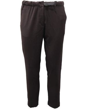 White Sand Slim-Fit Trousers - Black