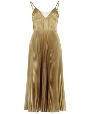 Prada Pleated Midi Dress - Mettallic