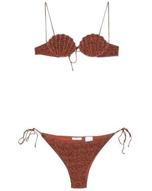 Oséree Badmode ,Bruin ,Lumière Bikini - Wit