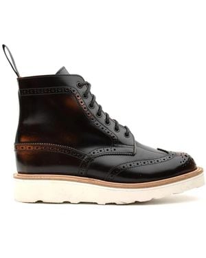 Tricker's Lace-Up Boots - Black