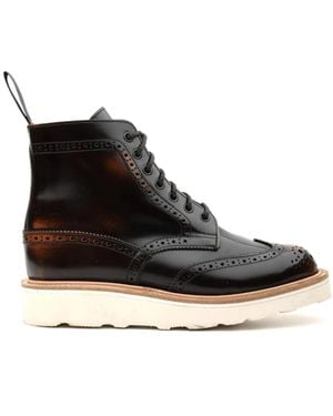 Tricker's Lace-Up Boots - Black