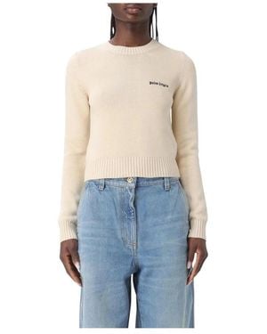 Palm Angels Round-Neck Knitwear - Blue