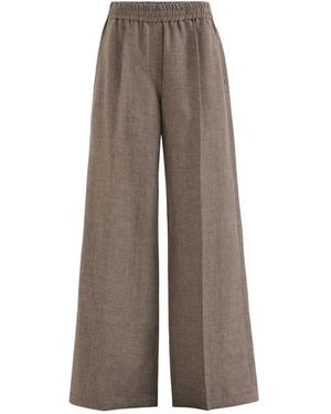 Brunello Cucinelli Wide Trousers - Marrone