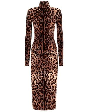 Dolce & Gabbana Midi Dresses - Brown