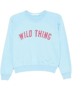 Mother Hoodies & Sweatvesten ,Blauw ,Katoen The Concert Wild Thing Sweatshirt