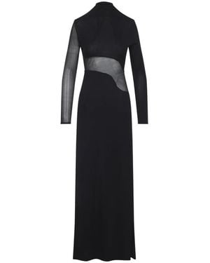Alaïa Lange Bodycon-jurk Met Uitsnijding - Zwart