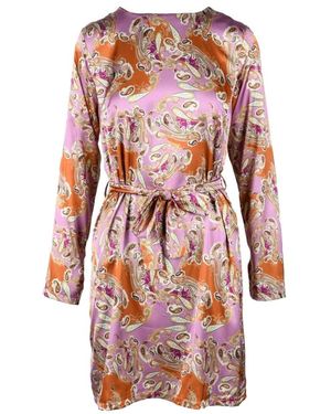 Think! Kleedjes ,Veelkleurig ,Polyester Damesjurk Van Polyester - Roze