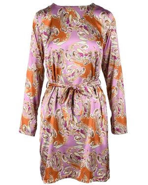 Think! Kleedjes ,Veelkleurig ,Polyester Damesjurk Van Polyester - Roze