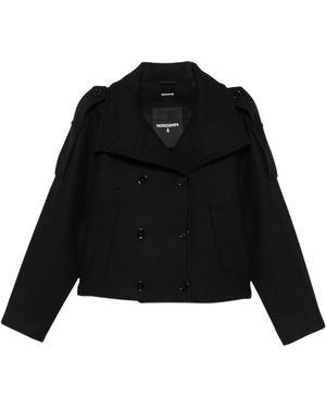 Patrizia Pepe Double-Breasted Coats - Negro