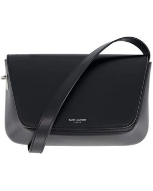 Saint Laurent Tassen ,Zwart ,Leer Zwarte Leren Crossbodytas