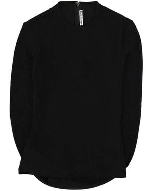 Alexander Wang Tops ,Zwart ,Top Met Lange Mouwen En Gedrapeerde Achterkant
