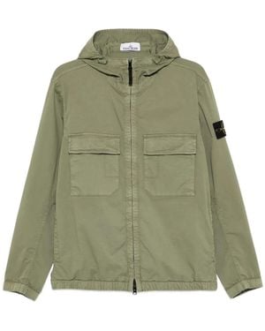 Stone Island Jassen ,Groen ,Katoen 4100077 Stretch Cotton Twill
