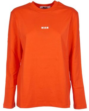 MSGM Long Sleeve Tops - Arancione