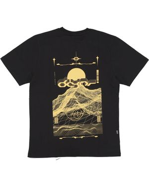 DOLLY NOIRE Schwarzes Cyber Dune Tee T-Shirt