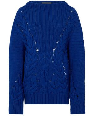 Alberta Ferretti Round-Neck Knitwear - Blue