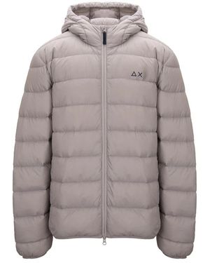 Sun 68 Jassen ,Grijs ,Leer Down Jacket