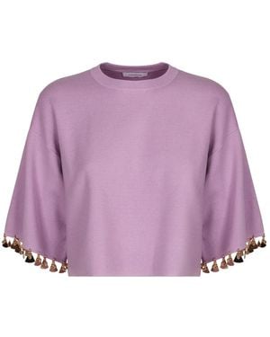 Rabanne Round-Neck Knitwear - Violet