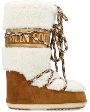 Moon Boot Natuurlijke Shearling Gesloten Schoenen Aw24 - Bruin