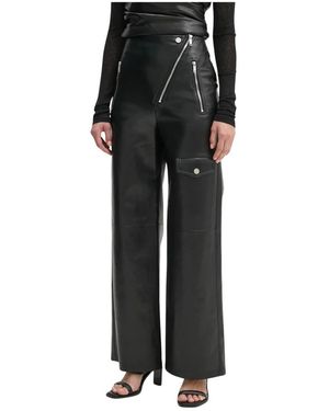 Nanushka Leather Trousers - Negro
