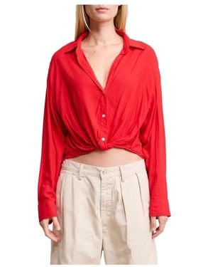 Denimist Schlankes, Verdrehtes Strandshirt - Rot