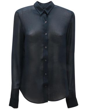 Manuel Ritz Transparentes Hemd E - Blau