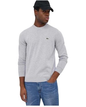 Lacoste Trui Met Ronde Hals - Grijs