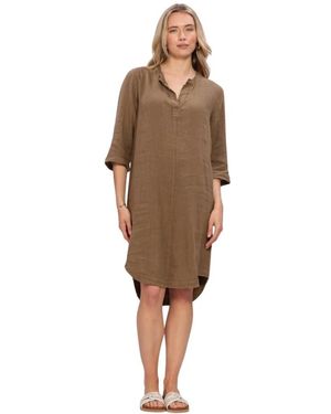 Nukus Kleedjes ,Bruin ,Linnen Kate Dress Mix