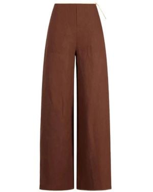 WEILI ZHENG Wide Trousers - Brown