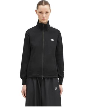 Y-3 Hoodies & Sweatvesten ,Zwart ,3-Stripes Track Top