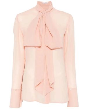 Acne Studios Overhemden ,Roze ,Blouse Met Strik