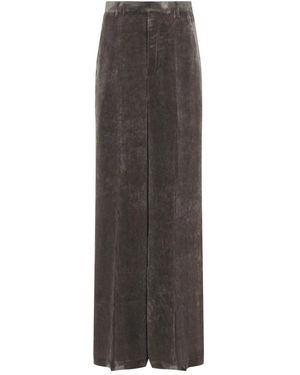 Rick Owens Broeken ,Grijs ,Wol Wide Tailored Pants - Bruin