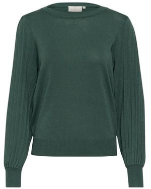 Kaffe Round-Neck Knitwear - Verde