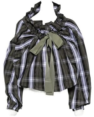 Patou Iconische Blouse Met Strikdetails En Ruches - Zwart