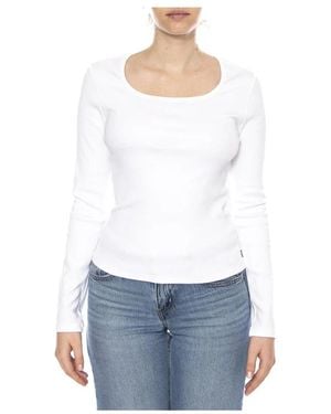 Levi's Essential Sqrd Neck Langarmshirt - Weiß