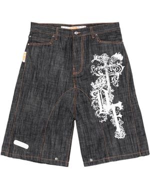 PDF Denim Shorts - Grey