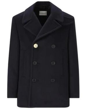 Givenchy Double-Breasted Coats - Blue