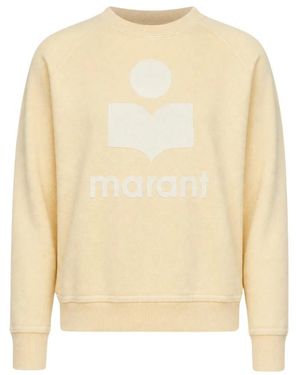 Isabel Marant Logo Print Crewneck Sweatshirt - Naturel