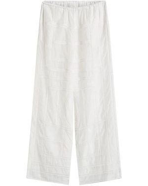 TOTEME Monogram Crochet Pyjamabroek - Wit